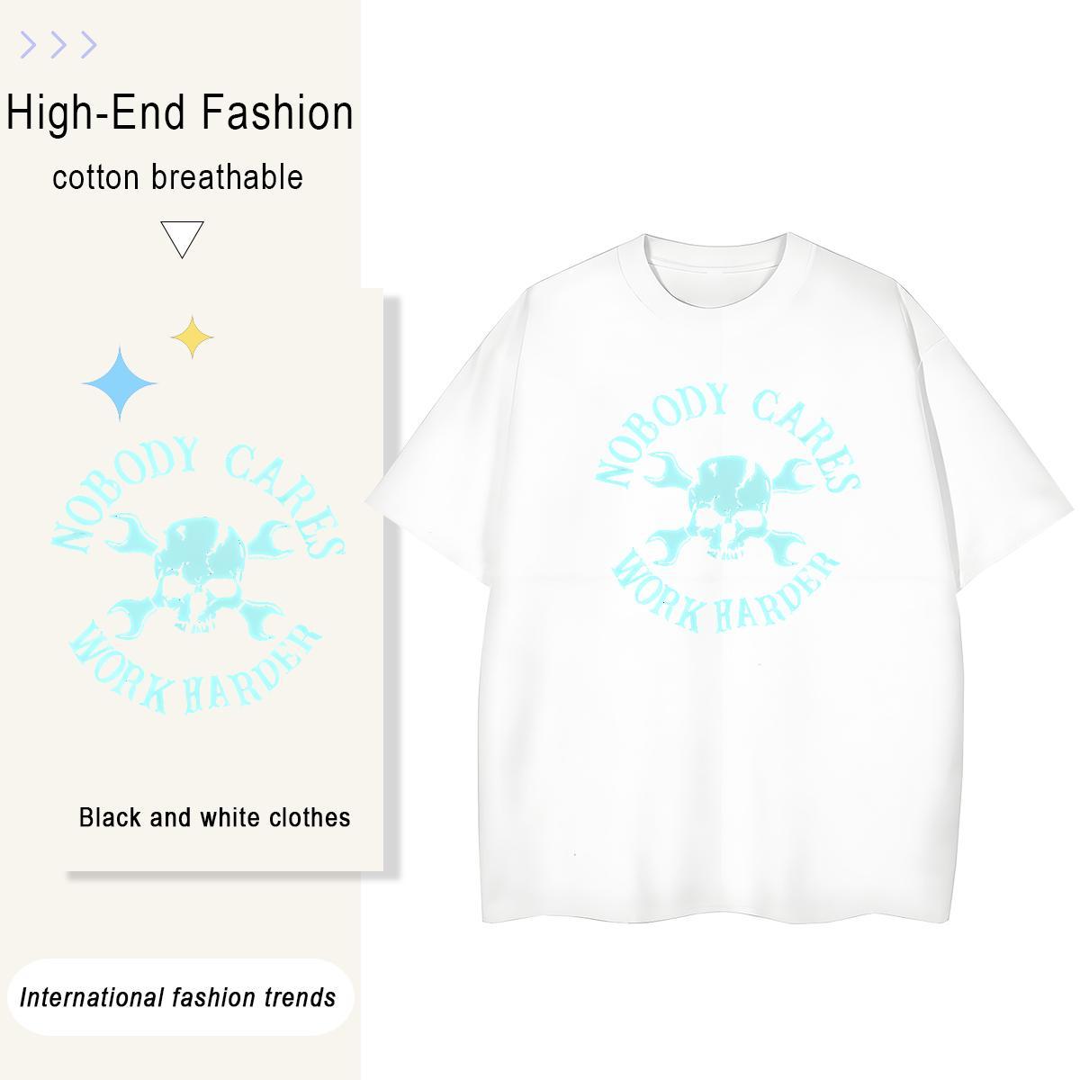 TOP Quality Womens T Shirts 100% Cotton 230g Comfortable Spring Summer skull Lady T shirt Designer Nice Custom Print Plus Size Tees Shirts