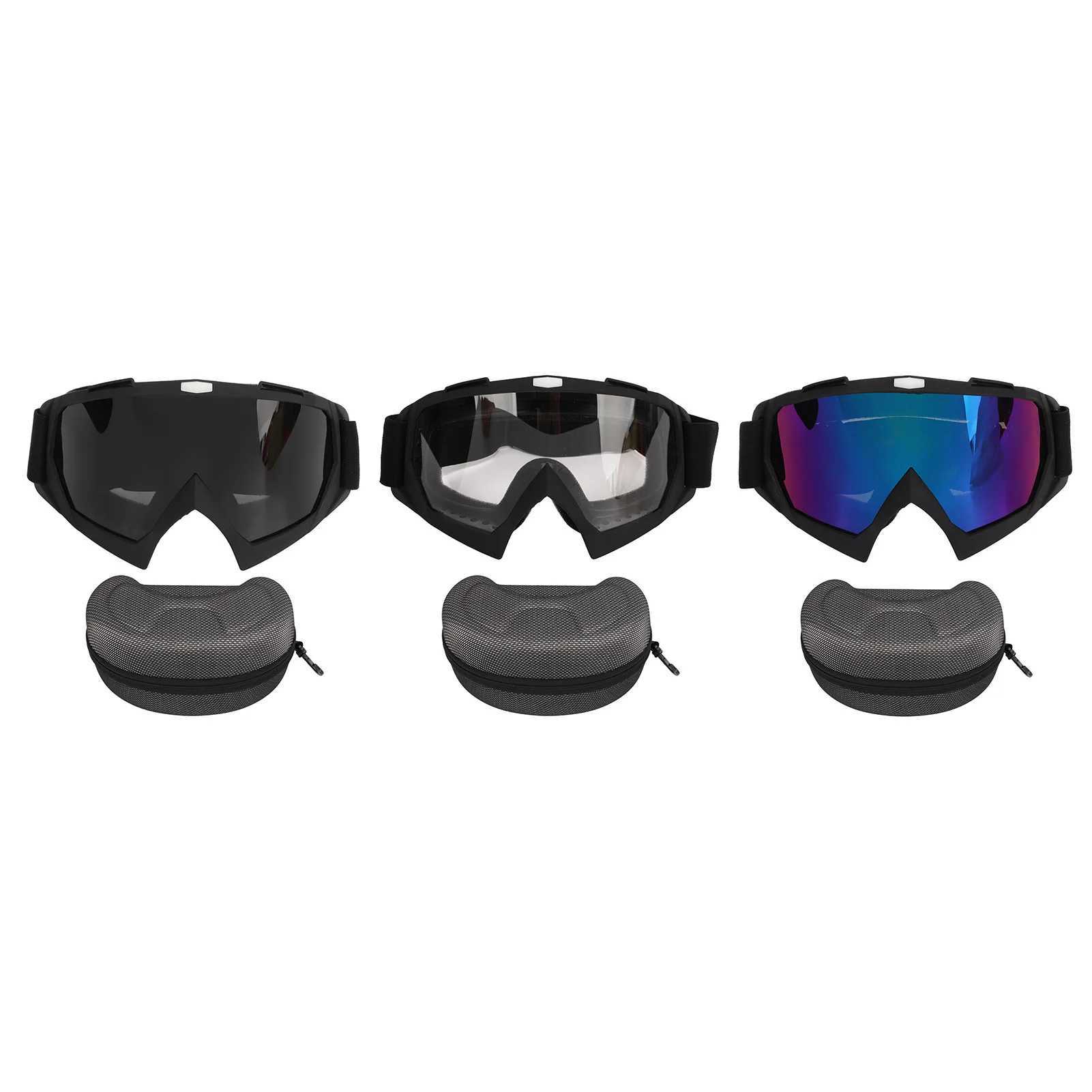 Outdoor skiing goggles sports bike windproof goggles off-road bike dustproof goggles matte black frame snow goggles CL241010