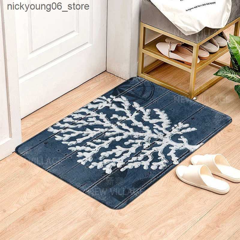 Non-Slip Bath Mats Hawaiian style non slip shower mat bathroom carpet home decoration floor mat kitchen bedroom living room soft absorbing door mat L2