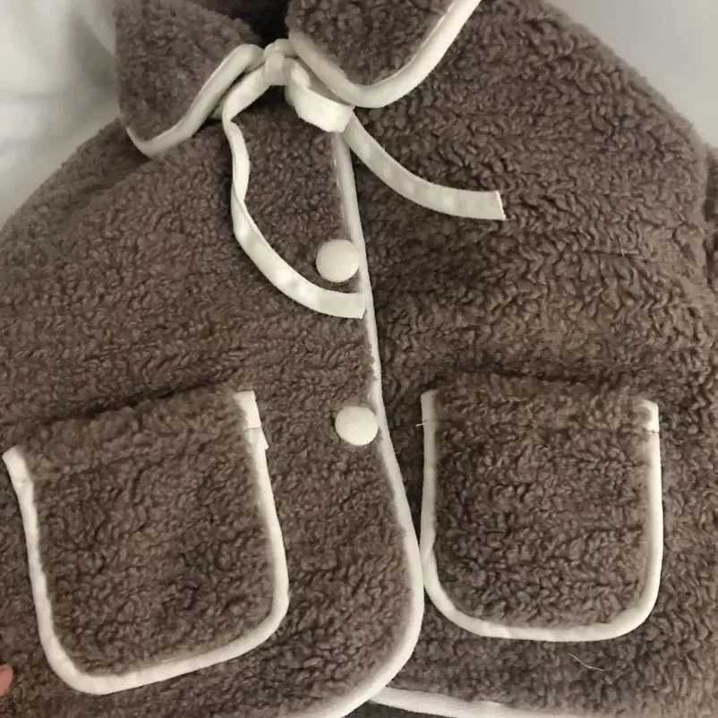 Down Coat Thick wool baby warm coat baby coat baby coat tie girl dress 1-10Y baby girl fashionable coat winter jacket H241010