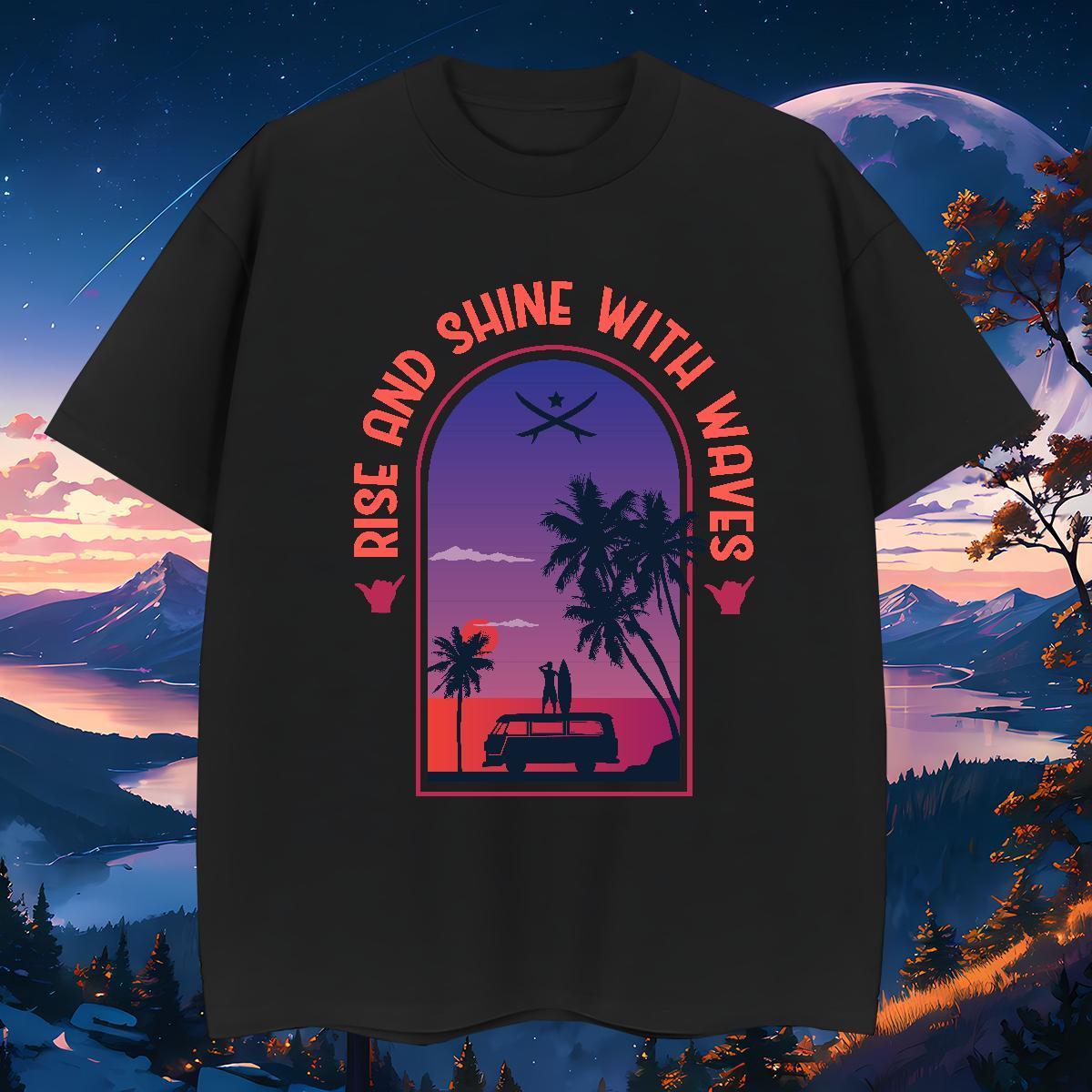 Comfortable Mens T Shirts 100% Cotton 230g beach Casual Daily Wear Plus Size Cartoon Breathable Short Sleeve Tshirts New Clothes