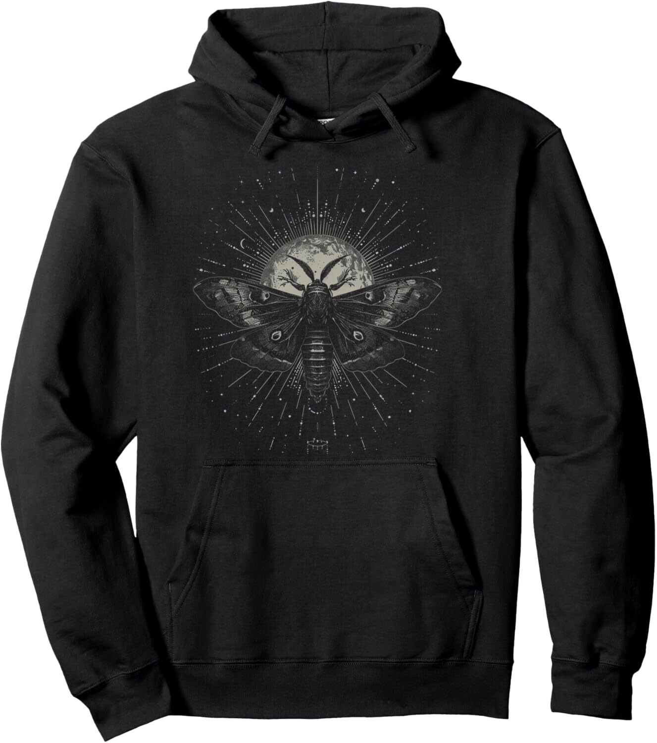 Hoodie for Mens Womens Celestial Moth Mystical Nature Insect Art Graphic Tees Pullover Hoodie Graphic Hoodies sweatshirt Pullover Long Sleeve