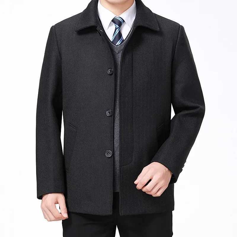 New Arrival Fashion Autumn and Winter Casual Lapel Coat Woolen Mens Clothing Overcoat Men Size M L XL 2XL 3XL 4XL LX241010