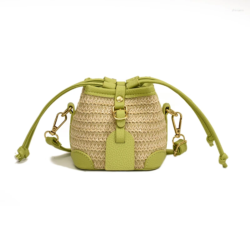 Straw Purses Fashion Mini Knitted Bucket Bag: Summer Crossbody, Female Designer Messenger Handbag For Women New Free Delivery Designer Bag