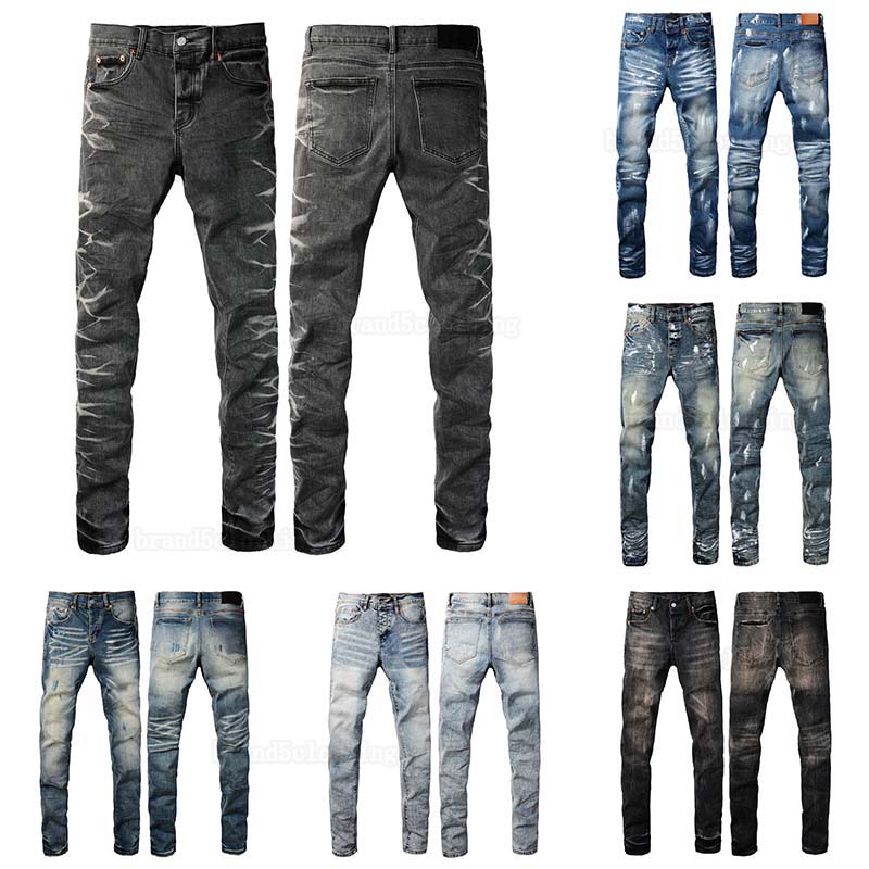 Men designer jeans man jeans Loose high waist jean Ripped High Street Jeans designer pant Retro Paint Spot Patch Hole Streetwear silm Feet Micro Elastic pants