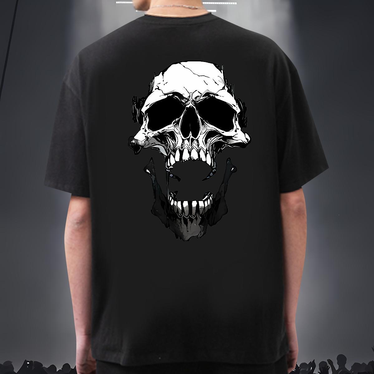 Wholesale T shirt 230g 100% Cotton skull Outdoor Custom Anime Breathable Crew Neck Men Tops Tees Fashion Designer Tops Shirt