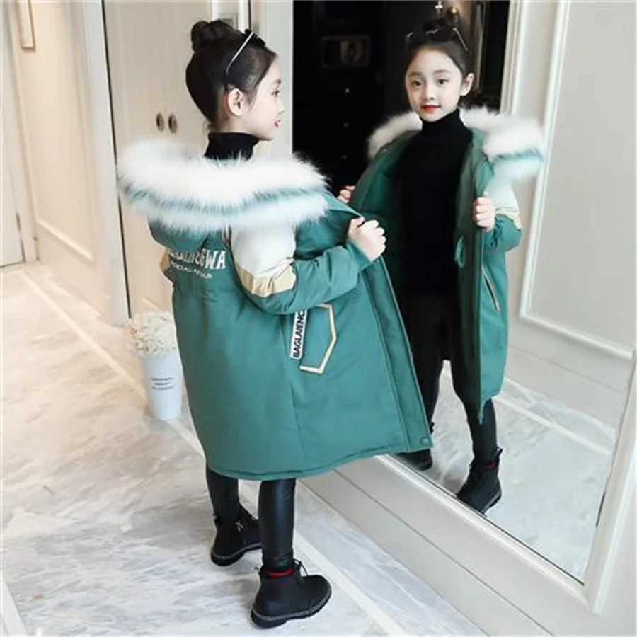 Down Coat Girls winter jacket new fashion autumn winter jacket hooded jacket childrens snow jacket cotton jacket outerwear outerwear H241010