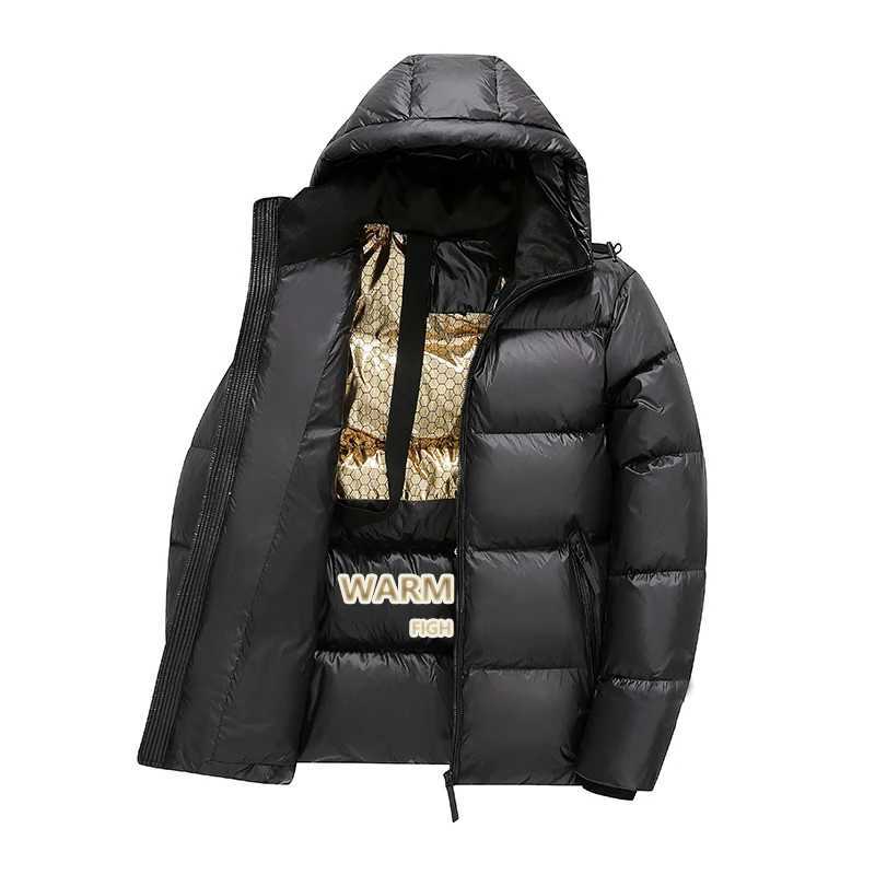 Men's Down Parkas Hooded Windbreaker Parkas Winter Male Casual Cotton Padded Coat Zipper Waterproof Outwear Thick Jacket Youth Trend Oversized Y2