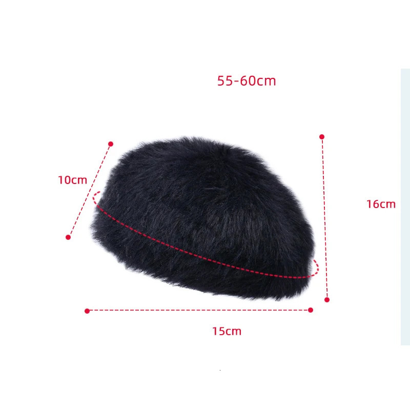 Womens beret comfortable plush decoration no Brim loose suitable for warm autumn and winter painter hats 241007