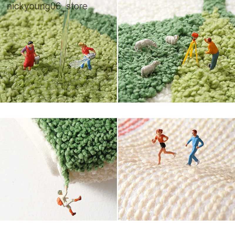 Non-Slip Bath Mats QNBHR Green Leaves Flocking Bath Mat Non-slip Absorbent Microfiber Bathroom Rug Home Entrance Door Mat Super Soft Bath Carpet L2409