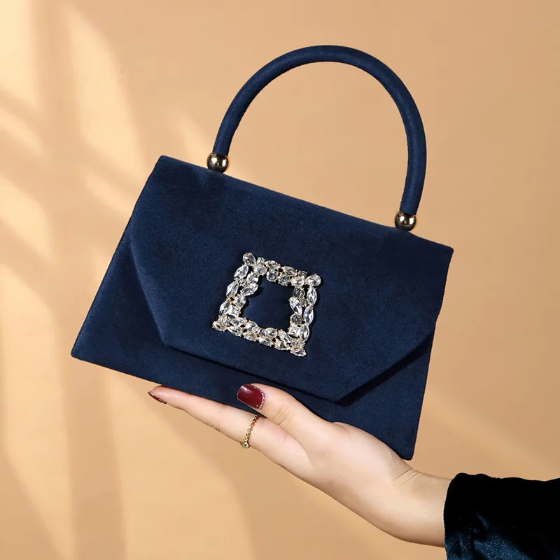 Elegant fashionable and shiny Corduroy dinner bag for women wedding handbag party and dance cross body bag for women red top handbag 241008