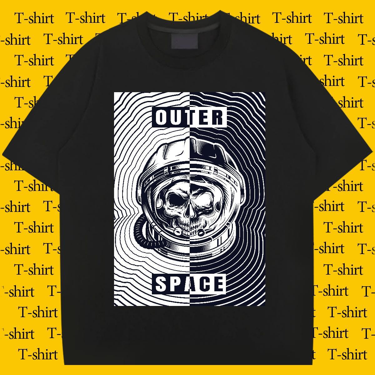 Free Shipping T Shirts Men 230g 100% Cotton skull Daily Wear Oversized 3XL 4XL Breathable Short Sleeve Tshirts Classic Casual Tops