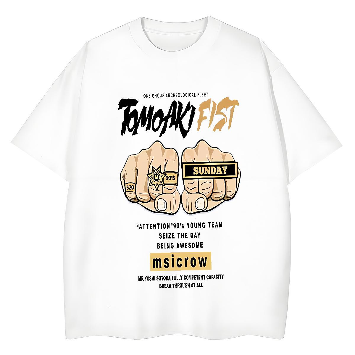 Designer Women T Shirts 230g Cotton Breathable Crew Neck Hip Hop hands Women Tees Soft Custom Printed Clothings