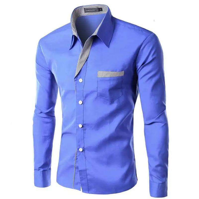 2024 Fashion Camisa Masculina Long Sleeve Shirt Men Slim fit Formal Casual Male Dress Shirt Size M-4XL 241010