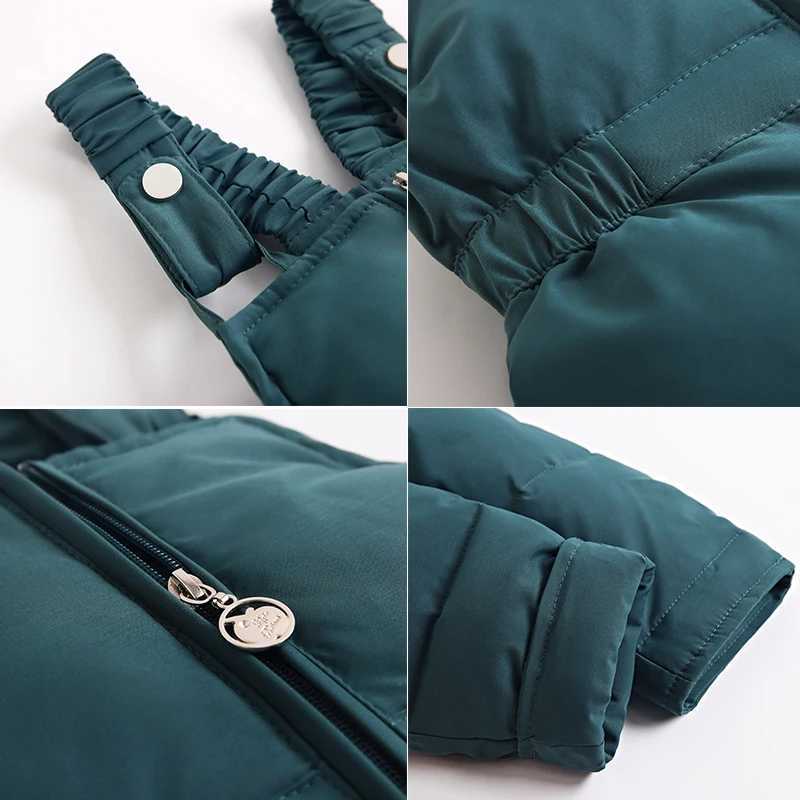 Down Coat Childrens down jacket winter real fur collar baby snow jacket 2PCS set warm boys ski jacket 1-5Yrs H241010