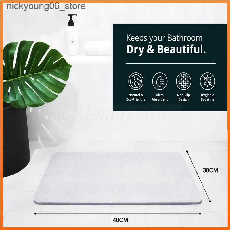 Non-Slip Bath Mats Stone Bath Mat for Bathroom Stone Shower Mat Diatomaceous Earth Mat Non-Slip Super Absorbent Quick Drying Mats Diatomaceous Mats L2