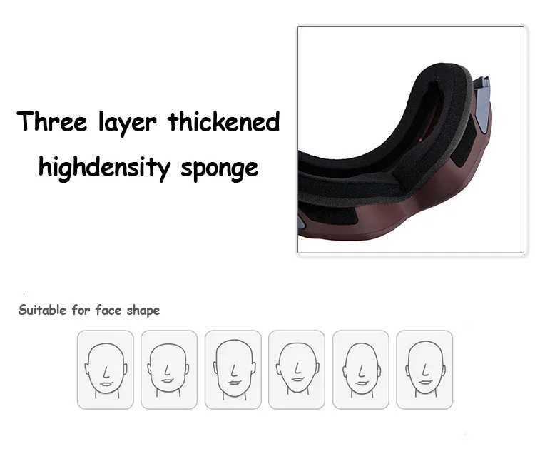 Ski goggles REVO coated cylindrical magnet mens card Myopia glasses anti fog double-layer glasses womens ski goggles CL241010