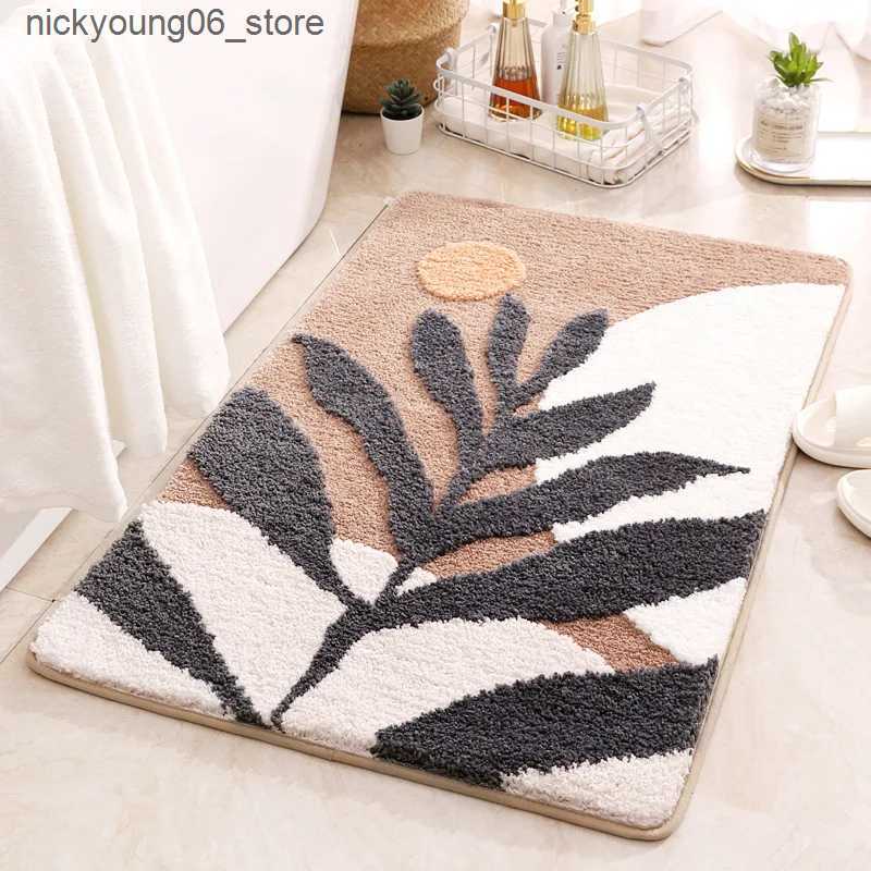 Non-Slip Bath Mats Luxury Bathroom Rugs Absorbent Bath Mat Non-slip Area Rugs Entrance Door Mat Floor Carpets Bathtub Shower Foot Mats Washable L24091