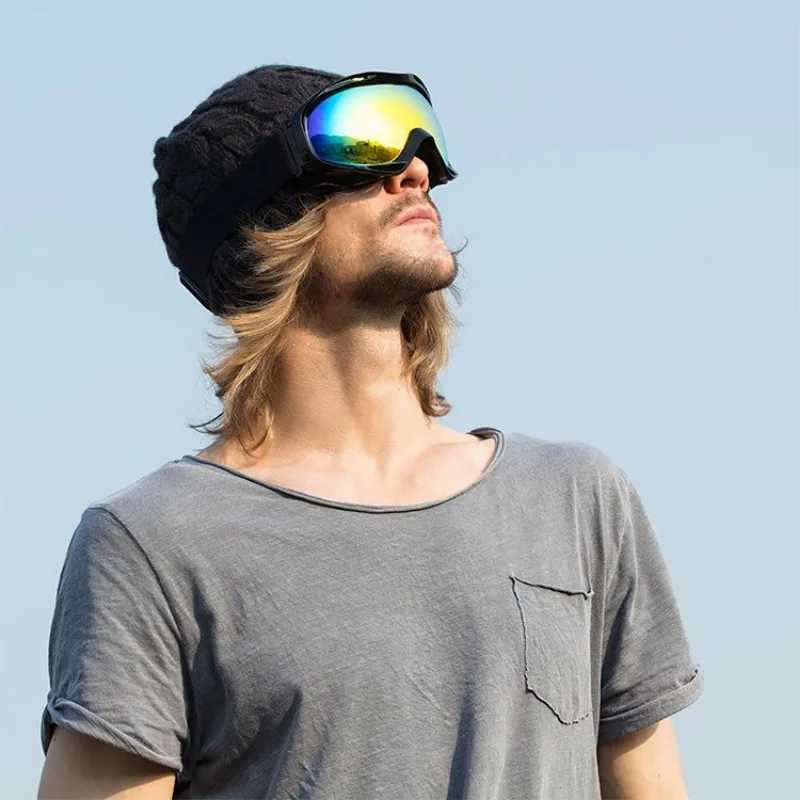 Adult mens and womens skiing goggles double-layer anti fog skiing goggles anti UV and anti sand large ball goggles CL241010