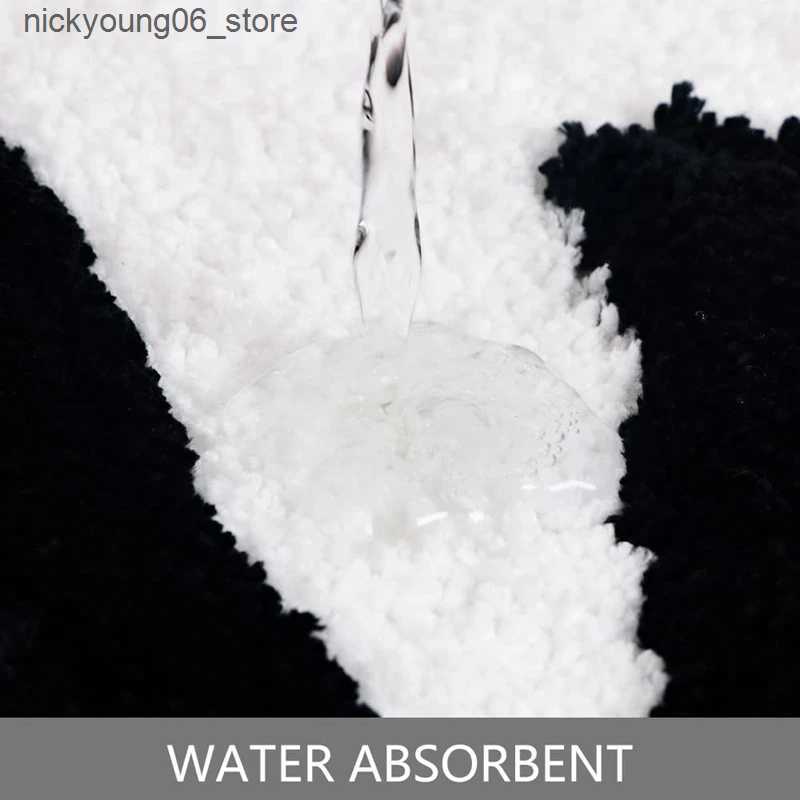 Non-Slip Bath Mats Inyahome Get Naked Bath Mat Bathroom Rugs for Bathtub Mat Cute Bath Rugs for Apartment Decor Tufted Gray and White Shower Mat L2409