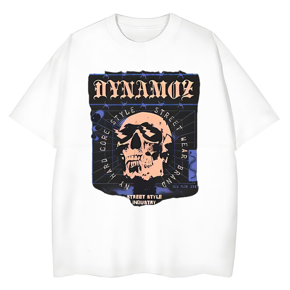 Fashion New T Shirt For Woman 230g Cotton Breathable Soft Street Casual skull Unisex Tshirts Nice Custom Printing Tees Shirts