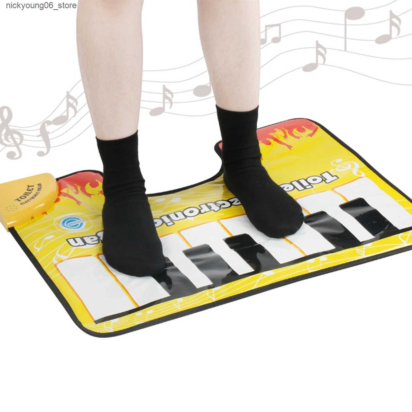 Non-Slip Bath Mats Toilet Piano Music Carpet Potty Piano Sounding Rug Creative Bathroom Fun Toe Tapping Musical Keyboard Toilet Floor Mat G10 L240910