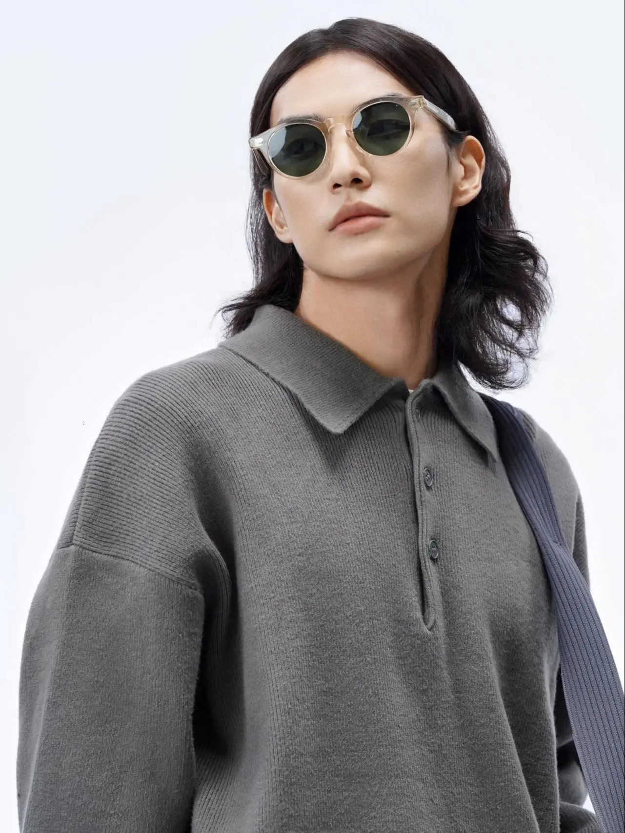 polo shirt men 2024 spring and autumn highgrade mens wear American retro heavy lapel hoodie longsleeved coat 240930