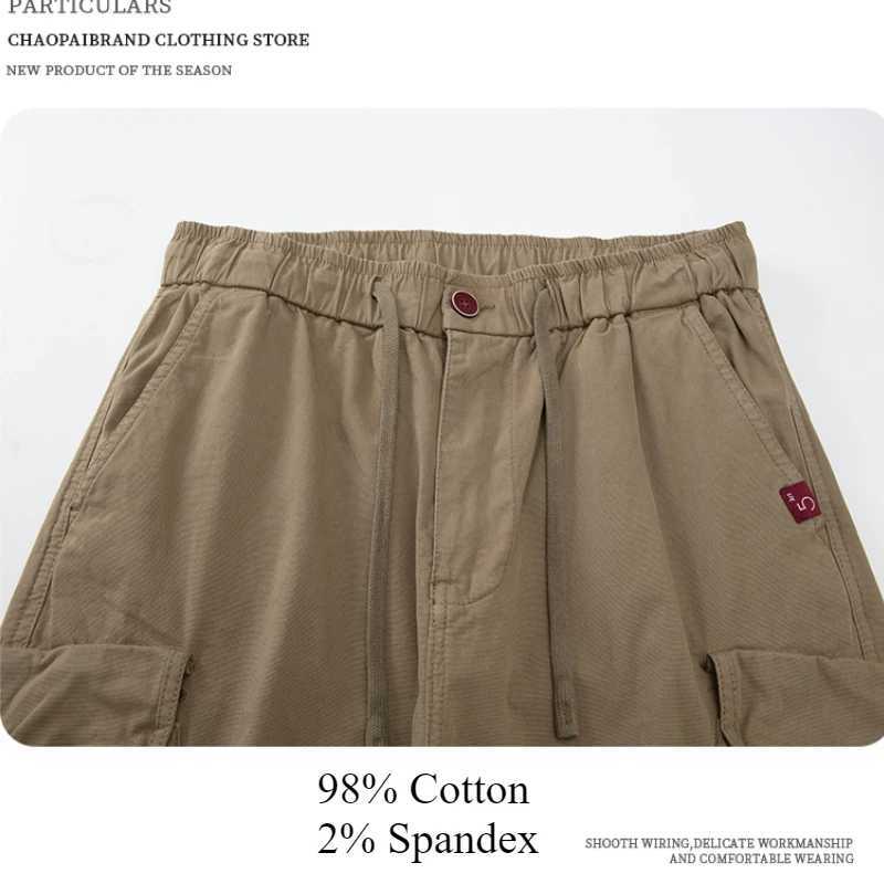 2024 Autumn New Loose Goods Mens Clothing Large Pocket Solid Color Casual Cotton Jogger Street Clothing Mens Clothing JL25171 W241009