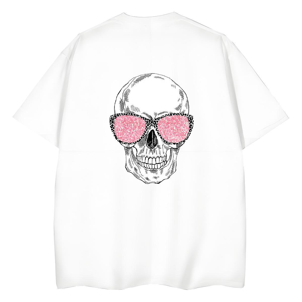Stylist Women T Shirts 230g Cotton Breathable Soft Hip Hop Street skull Couples T Shirts Designer Nice DIY Logo Tops Tees