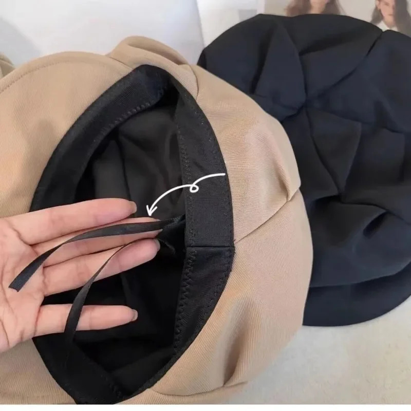 Harajuku Retro Style Oversized Berets Caps for Women in 2024 Spring Summer Fashion Versatile Casual Short-brimmed sboy Hats 241009
