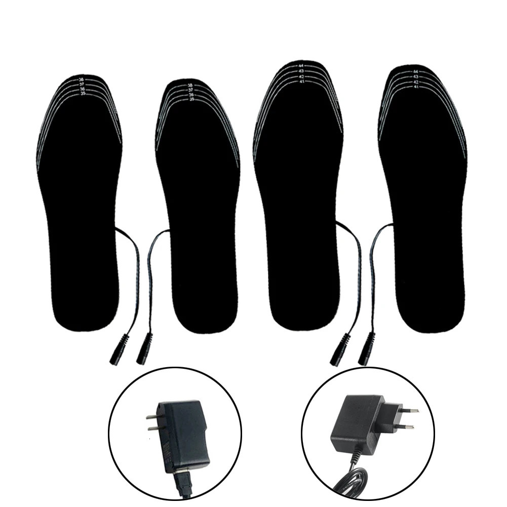 USB Heated Shoe Insoles Template Foot Warmer Heating Insole Winter Sports Comfortable Washable Thermal Shoe Pads Sports Insoles 241010