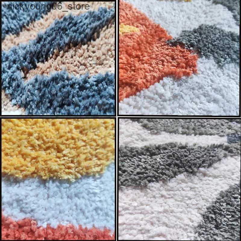 Non-Slip Bath Mats Luxury Bathroom Rugs Absorbent Bath Mat Non-slip Area Rugs Entrance Door Mat Floor Carpets Bathtub Shower Foot Mats Washable L24091