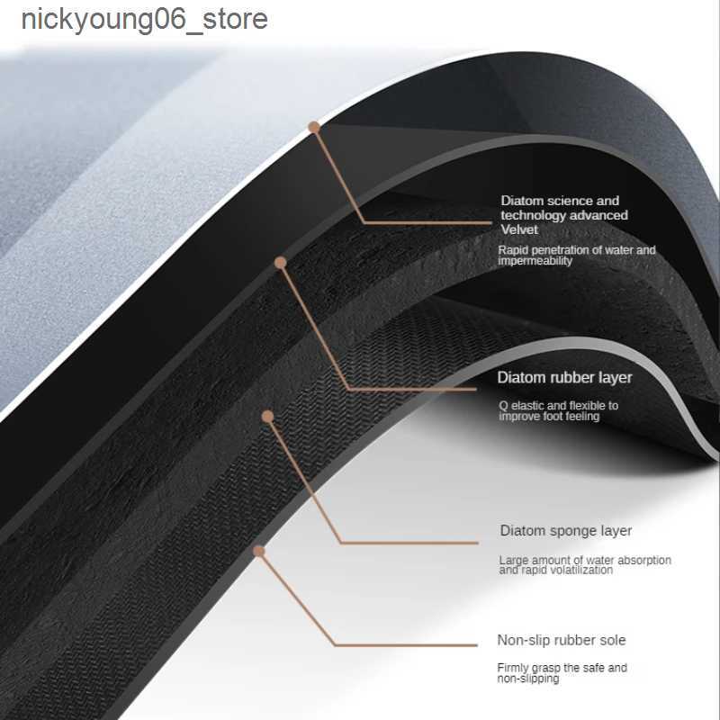 Non-Slip Bath Mats Foot Mat Bathroom Bath Mat Shower Carpet for Rooms Super Absorbent Non Slip Home Bathroom Rug Floor Mats Bathroom Accessories L2409