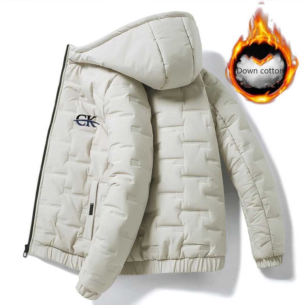 Men's Down Parkas Strt Fashion Trend Cross border Mens Winter Jacket New Thick Warm Cotton Jacket Hooded Cotton Jacket Y241009P17D