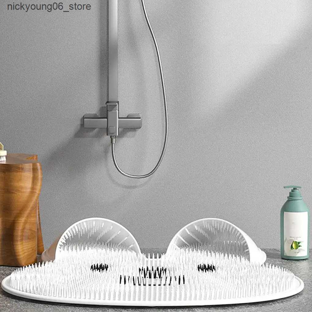 Non-Slip Bath Mats Rabbit Silicone Massage Foot Mat Bathroom Non-slip Mat Bath Rubbing Foot Artifact Washing Feet To Remove Dead Skin Shower L240910