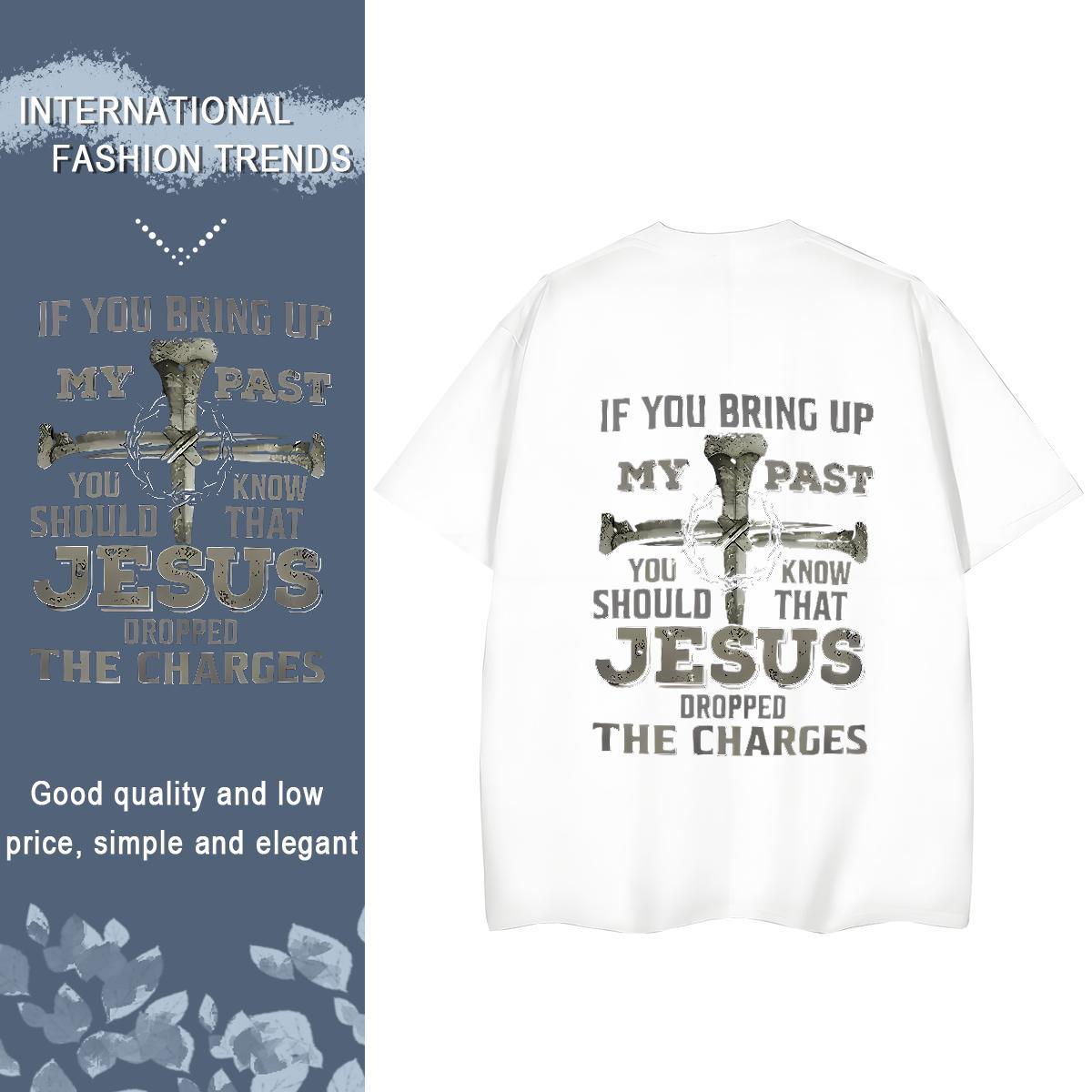 Custom T-Shirts 100% Cotton 230g Breathable Crew Neck Summer Casual The Cross Women Tshirts Lady Oversized L-4XL Tops