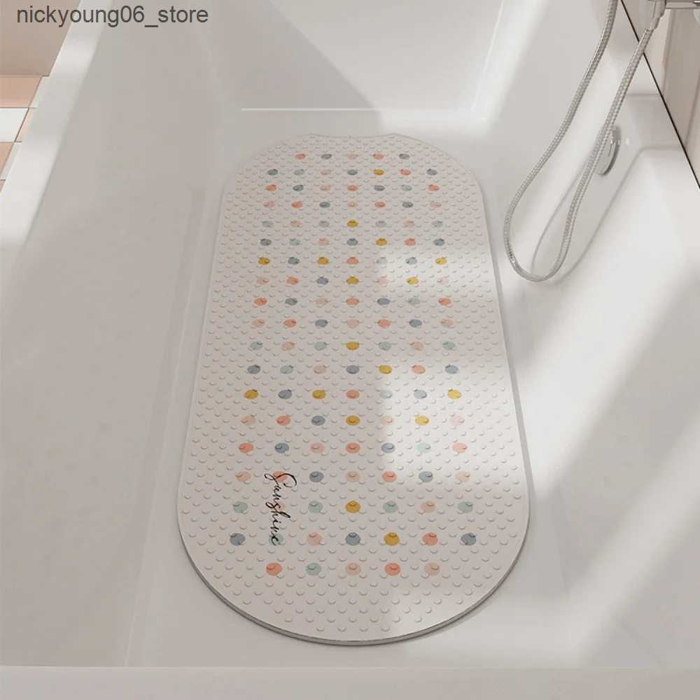 Non-Slip Bath Mats 40*100cm Mat Bathtub Bath Mat PVC Soft Bathtub Safety Shower Non-slip Bath Mats With Suction Cups Massage Floor Mat L240910