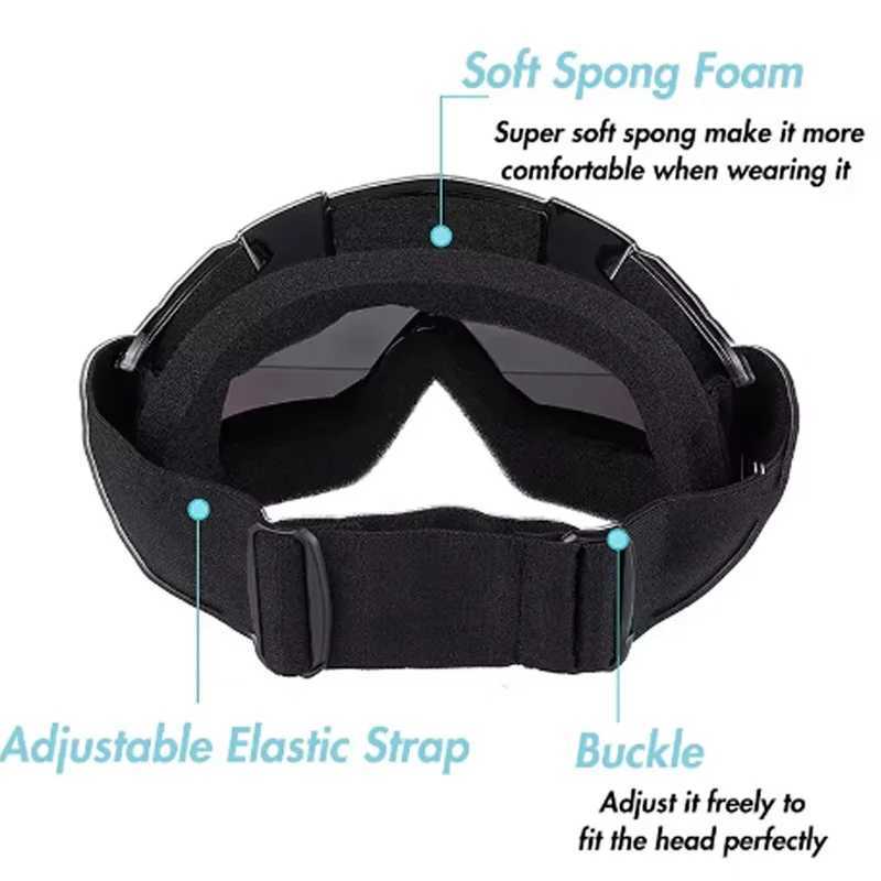 Ski goggles windproof bicycle goggles winter anti fog ski board goggles ski face shields tactical goggles CL241017