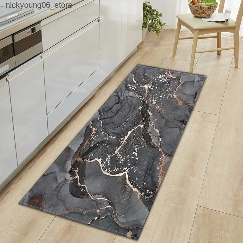 Non-Slip Bath Mats Modern Kitchen Mat Home Hallway Entrance Doormat Living Room Bedroom Floor Decor Carpet Balcony Bathroom Door Anti-Slip Foot Rug L2