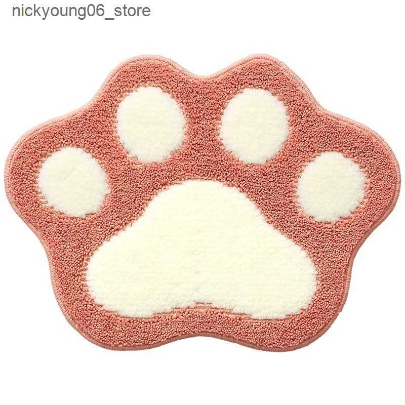 Non-Slip Bath Mats Cartoon Foot Shape Bath Mat Bathroom Door Absorbent Foot Mat Anti-slip Microfiber Bathroom Rug Machine Washable Bath Carpet L240910