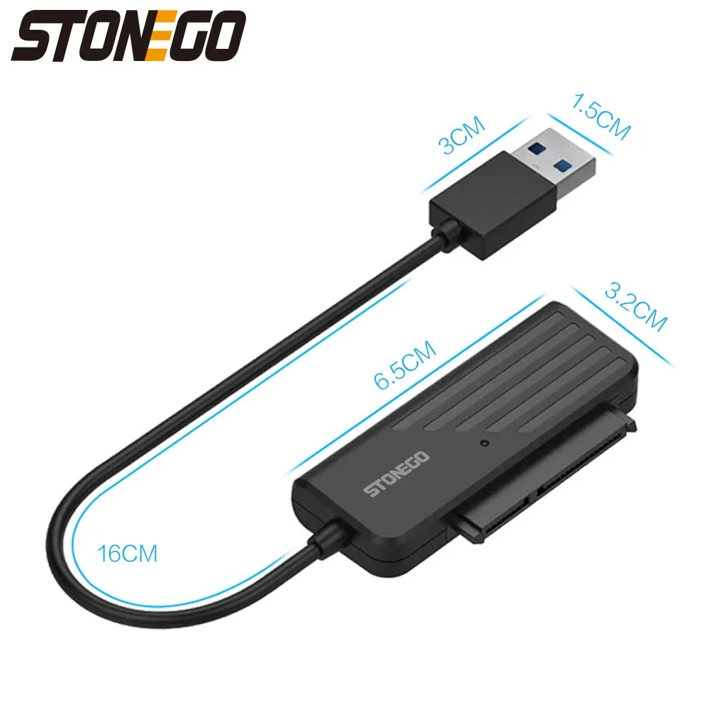 STONEGO USB 3.0/Type C Optional To SATA Hard Drive Converter Cable with UASP Adapter Compatible with Windows/Linux/Mac/Android