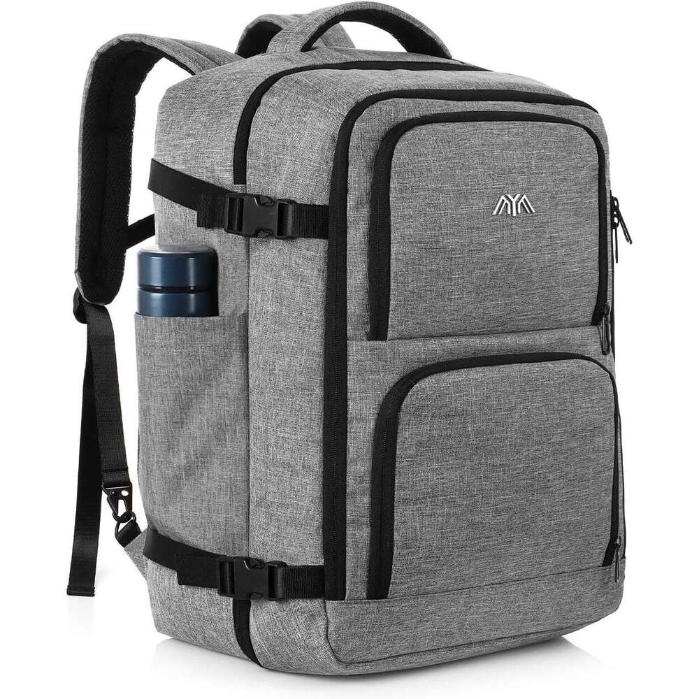 Men's Travel 40L Carry On Backpack, Lage Anti-Theft Business Large Weekend Suitcase Backpack for 17 Inch Laptop with Handle and Shoulder Strap