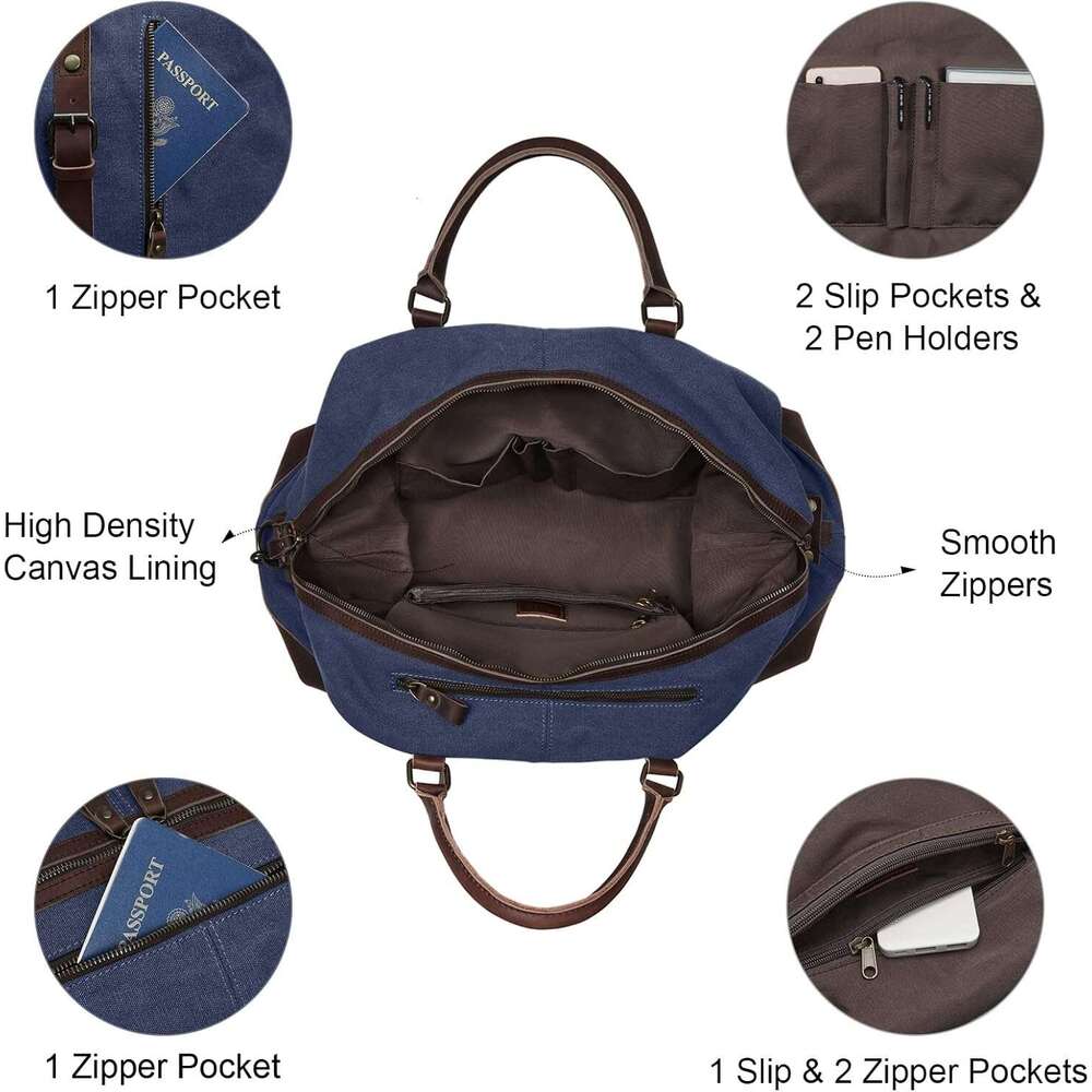 Duffle Travel Canvas Duffel Carry on Weekender Bag for Men