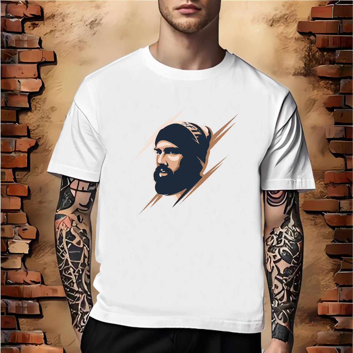 Wholesale T-Shirts for Men 230g 100% Cotton portrait Daily Outfit Custom Anime Short Sleeve Soft Tshirts New Designer Clothes