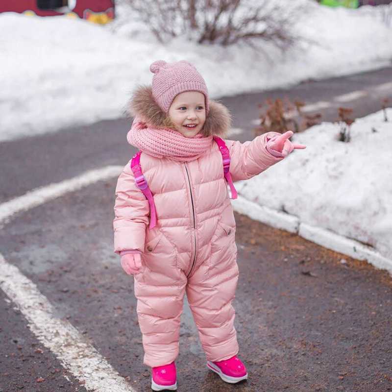 Down Coat Winter childrens one-piece down jacket boys waterproof thick down jacket girls unwashed warm jacket 2-6 years old H241010