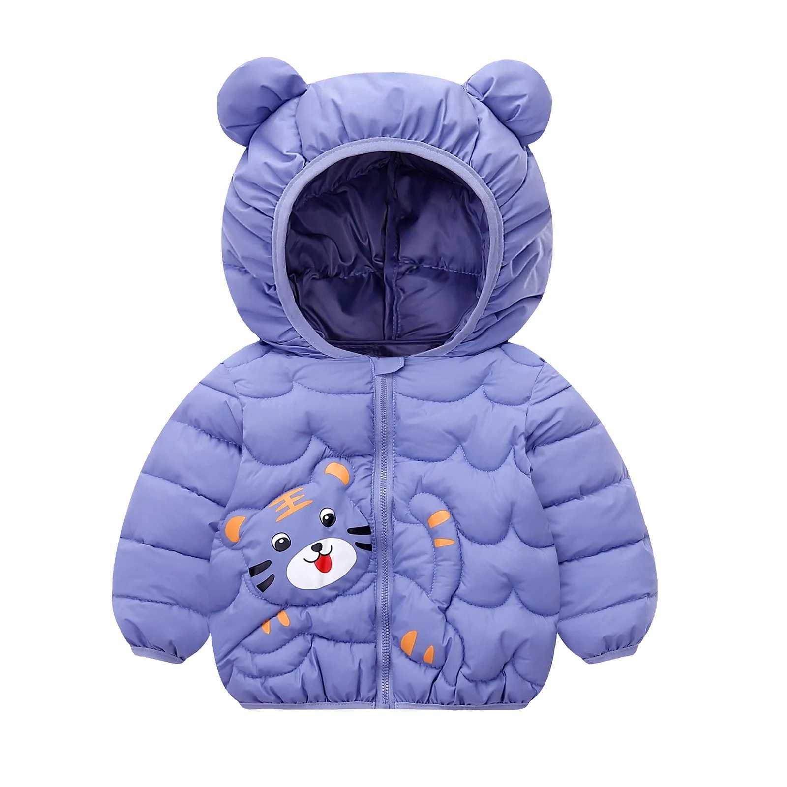 Down Coat Cute girls winter clothing light jacket hooded sweatshirt with ears girls jacket childrens clothing boys jacket H241010