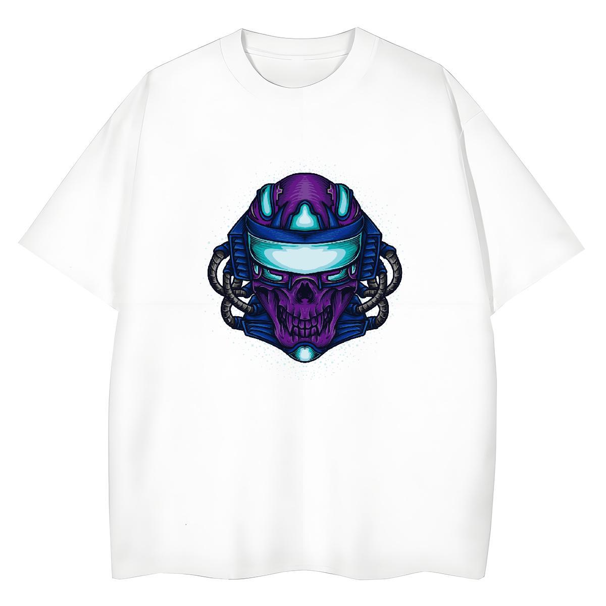 Designer Womens T Shirts 230g 100% Cotton Breathable Soft Summer Casual skull Lady T shirt Female DIY Printed Tees Shirts