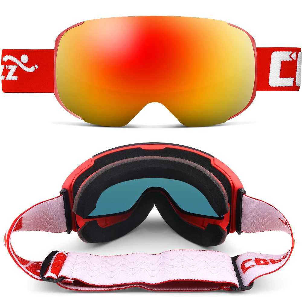 COPOZZ brand ski goggles with replaceable magnetic lens UV400 anti fog ski mask mens ski board goggles GOG-2181 CL241010