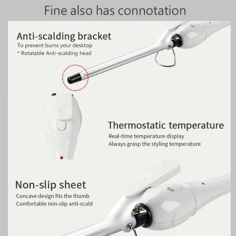 9mm/13mm Curling Iron Hair Professional Waver Cone Ceramic Curling Wand Roller Beauty Salon Hair CurlersXJ2410