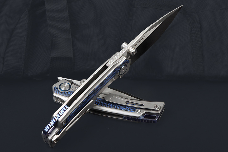 High End TC4 Titanium Alloy Flipper Knife 10Cr15Mov Satin Drop Point Blade Ball Bearing Fast Open EDC Pocket Knives Outdoor Tools